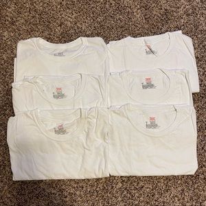 Mens Hanes White Tees Bundle (6 pack, XLarge)